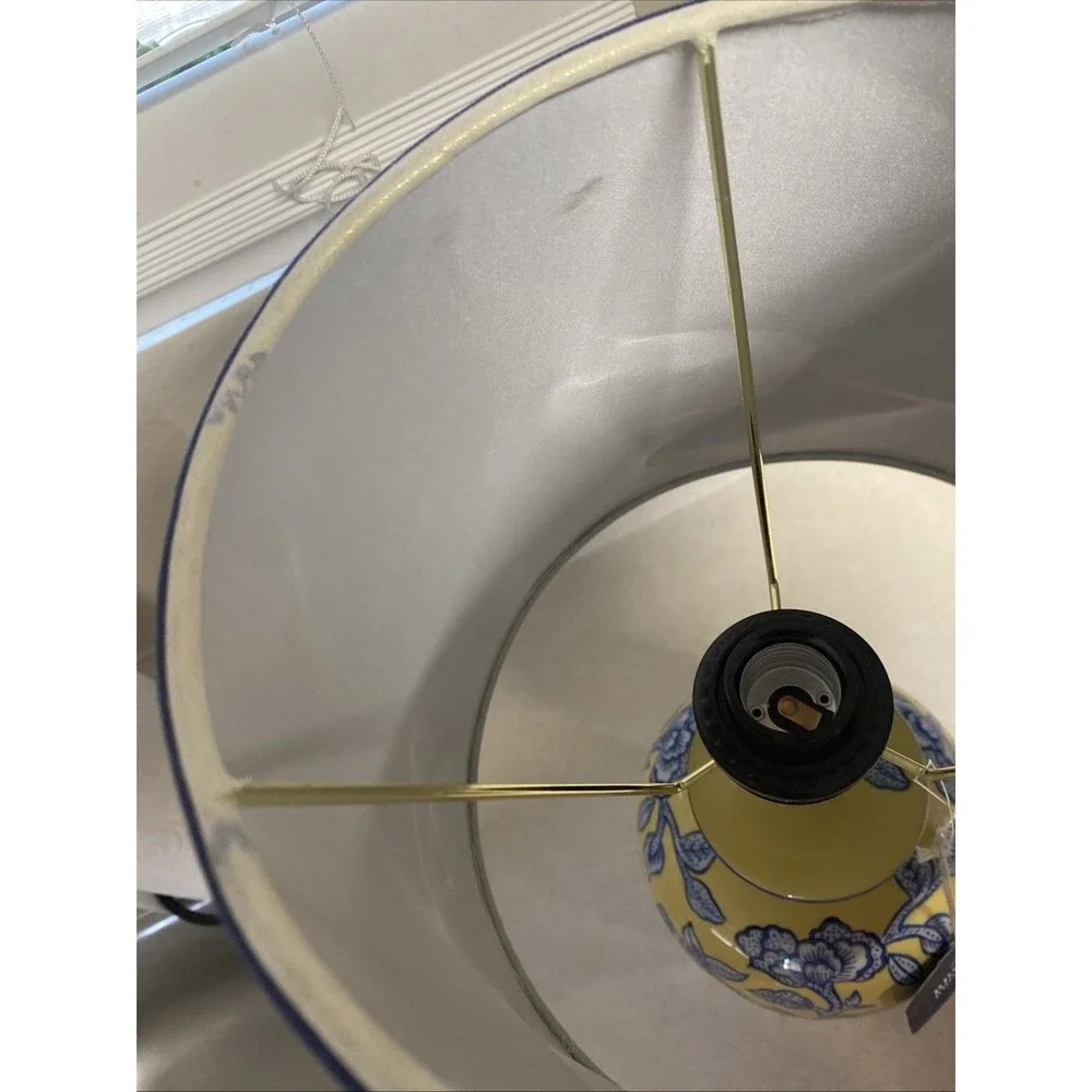 Brooks Brothers Yellow & Blue Floral Table Lamp